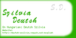 szilvia deutsh business card